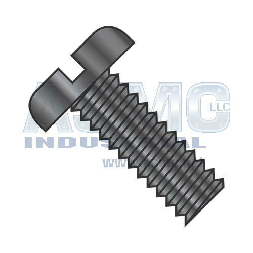 6-32X1 Slotted Pan Machine Screw Fully Threaded Black Oxide