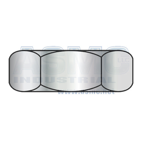 10-24X3/8X1/8 Coarse Thread Standard Pattern Hex Machine Screw Nut Steel Nickel Finish