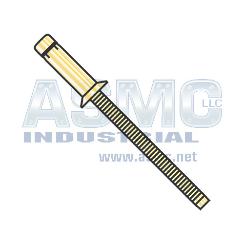 1/4X.47-.54 Water Resistant Countersunk Structural Rivet Zinc