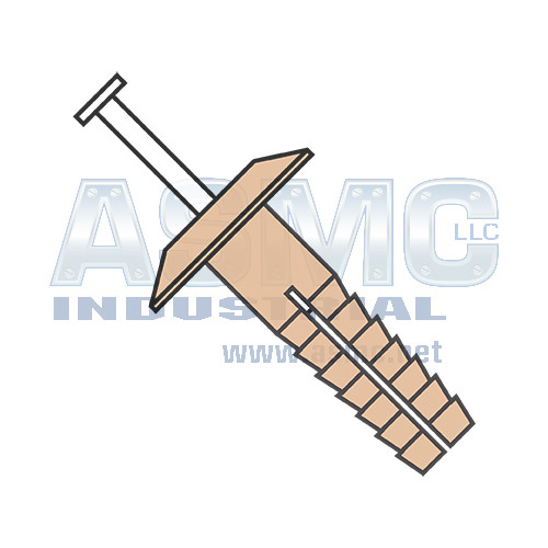 1/4X1 1/2 Two Piece Nylon Anchor Rivet Truss Head Nylon Pin Beige