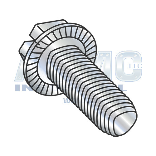 6-32X1/4 Slot IndHexWash Serrated Taptite Alternative Thread Roll Fully Thrd Zinc BakeWax