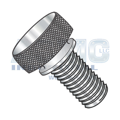 8-32X9/16 Knurled Thumb Screw with Washer Face Full Thread 18 8 Stainless Steel