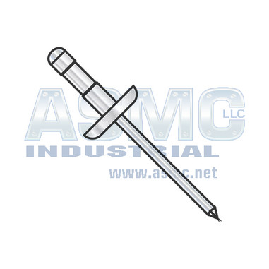 1/8X.031-.187 Multi Grip Dome Rivet Zinc | ASMC.net