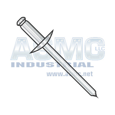 3/16X.37-.50 Large Flange Stainless Steel Rivet With Steel Mandrel ...