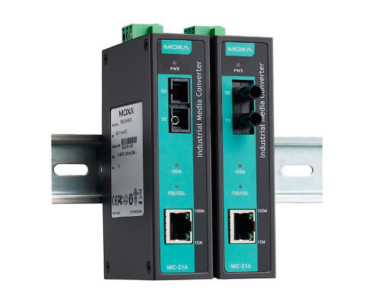 Moxa IMC-21A Series Ethernet to Fiber Media Converters
