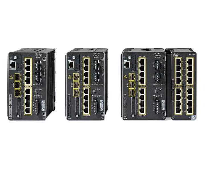 Cisco 2500 SERIES 3台 & Catalyst 2900 1台 Cisco IE-3500 Series Managed Rugged DIN-Rail Switches