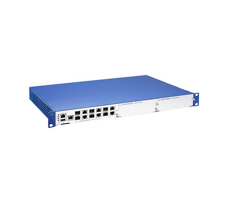 GRS1042-AT2ZSHH02Y9HHSE2A99 switch with multiple Ethernet ports and mounting brackets.