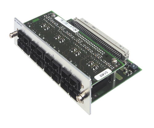 M1-8SM-SC media module with eight SC fiber ports and a rear interface connector.