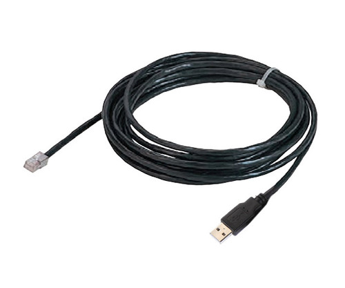 Configuration cable with a USB connector on one end and RJ45 on other.