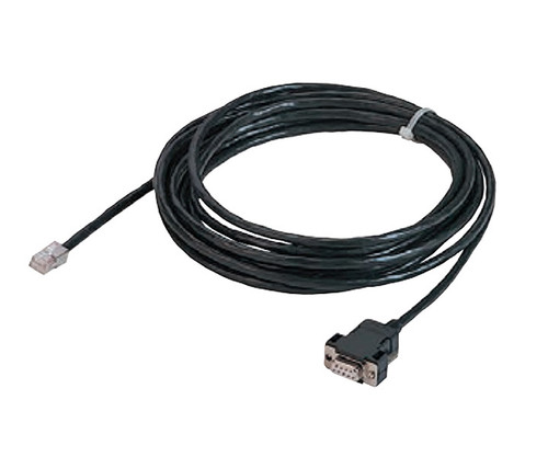 Configuration cable with an RJ12 modular connector on one end and DB9 connector.