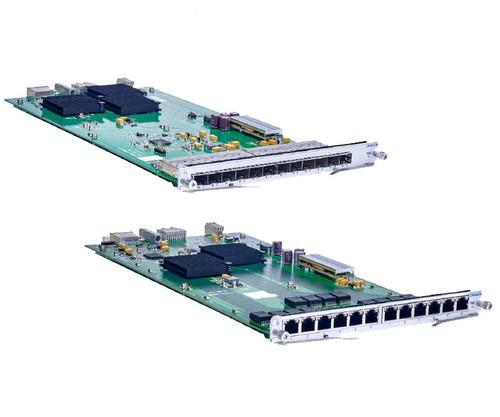 Two DRAGON MACH4000 media modules showing various network interface ports on a circuit board.