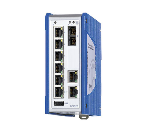 Spider III SPR20-8TX/1FM-EEC Rail Switch