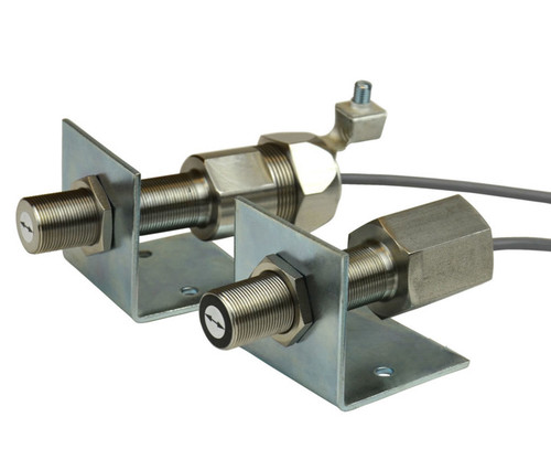 Two ST420 high speed shaft sensors mounted on L-brackets.
