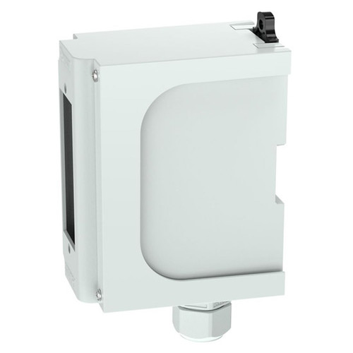 FDPPSIG Patch Panel with white protective casing and a cable gland underneath.