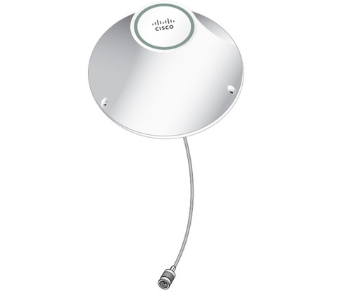 Cisco 4G-ANTM-OM-CM antenna featuring a dome-shaped housing and a coaxial cable connector.