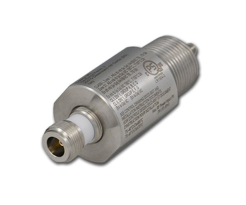 RXN3S0200JXN Antenna Coupler featuring engraved text and a threaded connector.