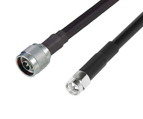 RG58 coaxial cable with an N-Male connector and an SMA-Male connector.