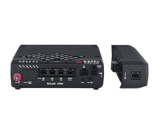 Sierra Wireless AirLink XR80 5G Cellular Router and module.