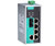 Moxa EDS-P206A-4PoE-M-ST industrial Ethernet switch with fiber and copper ports.