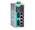 Moxa EDS-P206A-4PoE-SS-SC industrial switch with fiber optic and Ethernet ports.