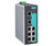 Moxa EDS-408A Series industrial Ethernet switch with eight RJ45 ports.