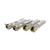Four Westermo 100mb SFP transceivers with RJ45 Ethernet ports and metallic casing.