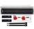 AX104014 patch panel components, including mounting brackets, cable ties, screws, and label sheets.