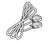 Diagram of a coiled grey cable with two multi-pin connectors.