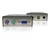 Two KVM receiver units showing PS/2, VGA, and network connection ports.