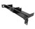 Black metal rackmount bracket with a front-facing horizontal bar and mounting flanges.