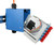 SNAP fiber patch panel with open housing, colorful internal cabling, and red port covers.