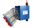 SNAP XL Fiber Patch Panel displaying a blue metal enclosure with connected fiber cables.