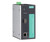 Moxa Industrial Media Converter PTC-101-M-LC-HV with power connector, fiber port, and Ethernet port.
