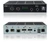 Front and back views of an AdderLink XD614 RX extender unit showing its ports.