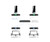 Diagram showing two KVM transmitters (TX) and receivers (RX) connected via CATx cables to a standard IP network switch.