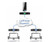 Diagram of a Local Area Network connecting a server and two workstations.