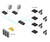 Diagram showing INFINITY ALIF3000 receivers connected to servers, transmitters, and 100x VM.