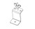 Z-shaped metal bracket with a vertical stud and wing nut attachment.