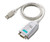 Moxa UPort 1150 USB-to-serial converter cable with a 9-pin DB9 connector.