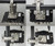 Four views of the PK-DC2DOF Pole Mount Kit attached to a black device.