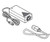 Illustration of power adapter with a detachable AC power cord.