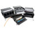 Several rack-mounted fiber optic patch panels, including one with installed blue adapters.