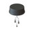 A dark, circular cellular antenna with three downward-extending cables and connectors.