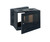 WC828 wall-mounted equipment cabinet with an open glass door and cable entry points.