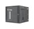 Black PZWMC12W wall mount cabinet with a glass front door and vented side panel.