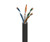 Unshielded twisted-pair (UTP) network cable with four colored wire pairs and a central separator.