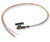 A 12-fiber fan-out kit with multicolored fibers, black tubing, and a connector housing.