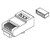 Modular RJ45 plug with 8 contacts and a separate wire holder.