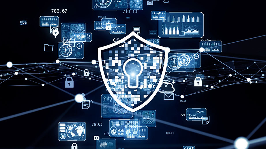 Artistic Industrial Cybersecurity Image