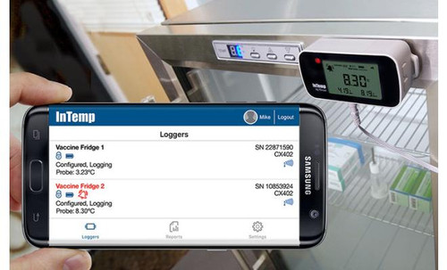 InTemp Temperature Storage Monitoring with Probe in Glycol